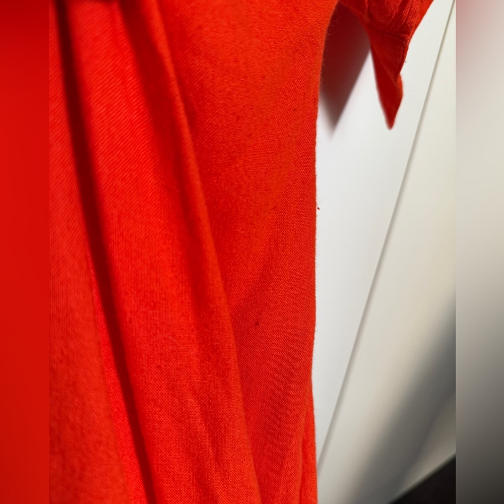 Free People Red Knot-Front Midi Dress - Picture 5 of 8